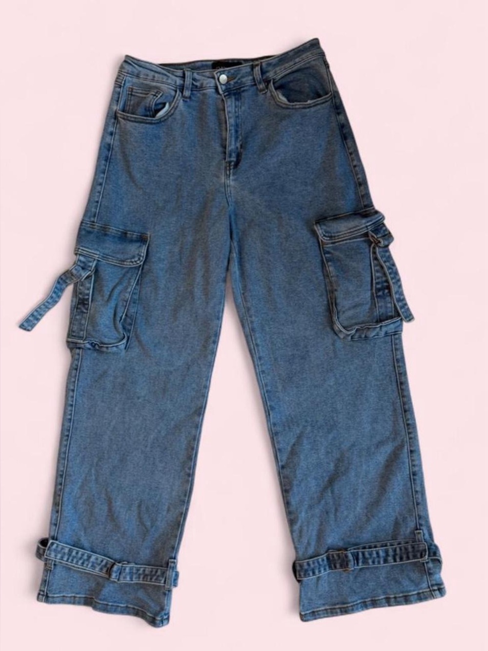 Fashion Nova Baggy Cargo Jeans | Size 11 - Picture 2 of 7